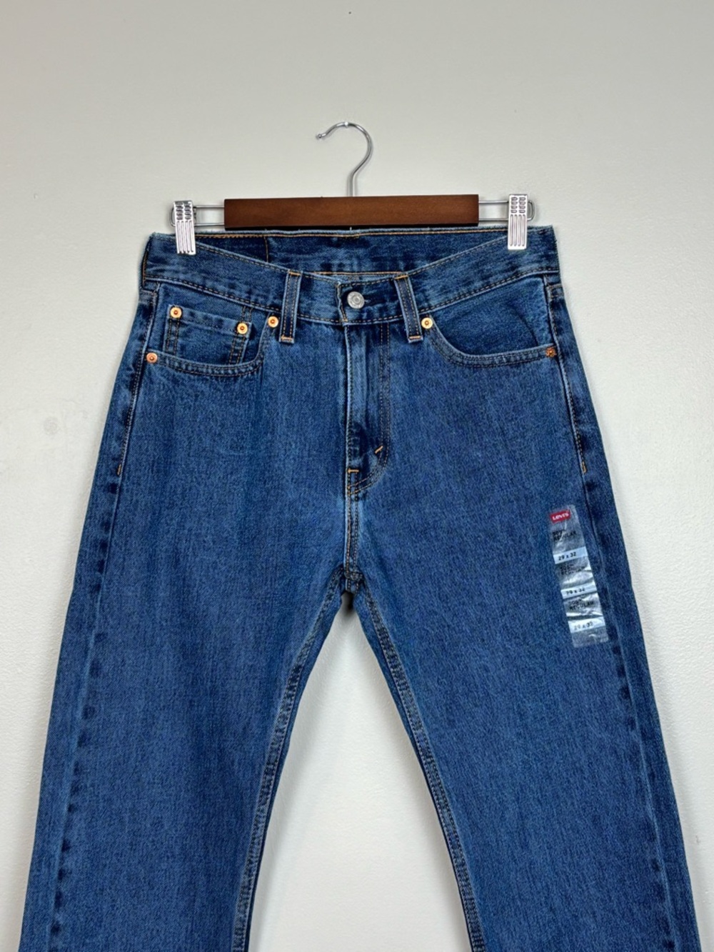 Levi Strauss Jeans Mens 29x32 Blue 505 Regular Straight Leg Denim Red Tab - Picture 2 of 10